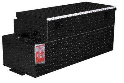 42 Gallon Black Auxiliary Gas Tank + Toolbox Combo