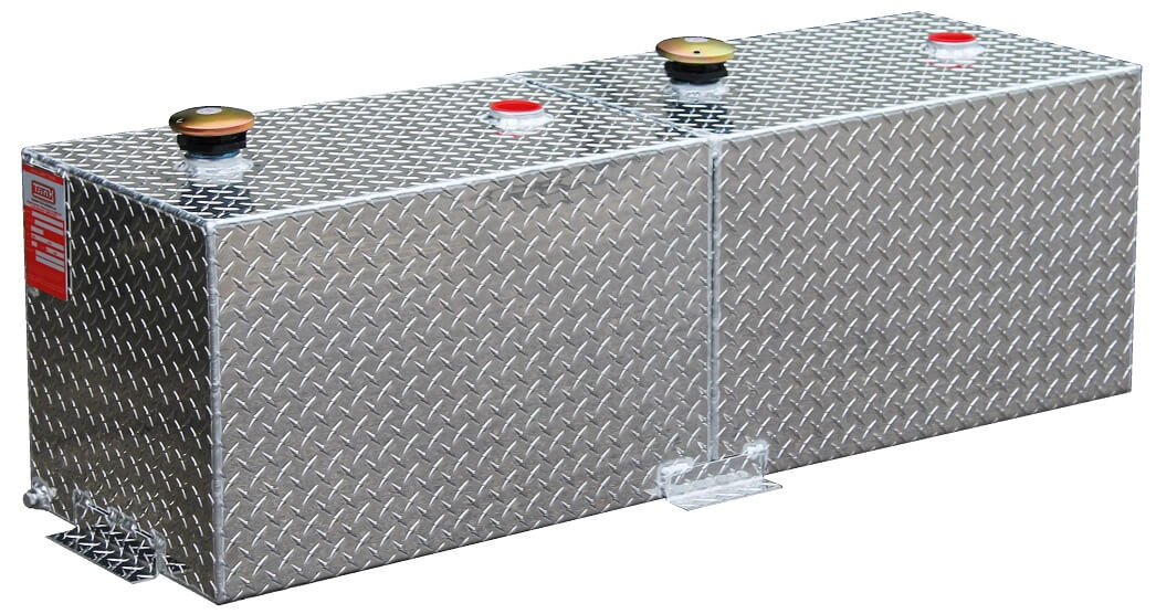 110 Gallon Silver Rectangle Split Dual-Fuel Refueling Tank