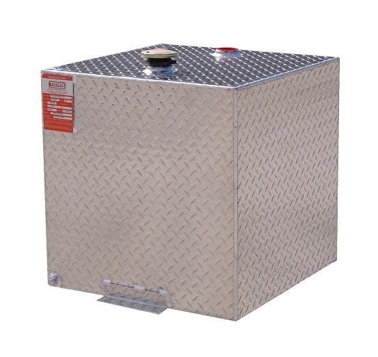55 Gallon Silver Rectangle Transfer Tank