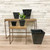 Plastic Pltr. Indoor POT ELLA SQ BLACK 8" 