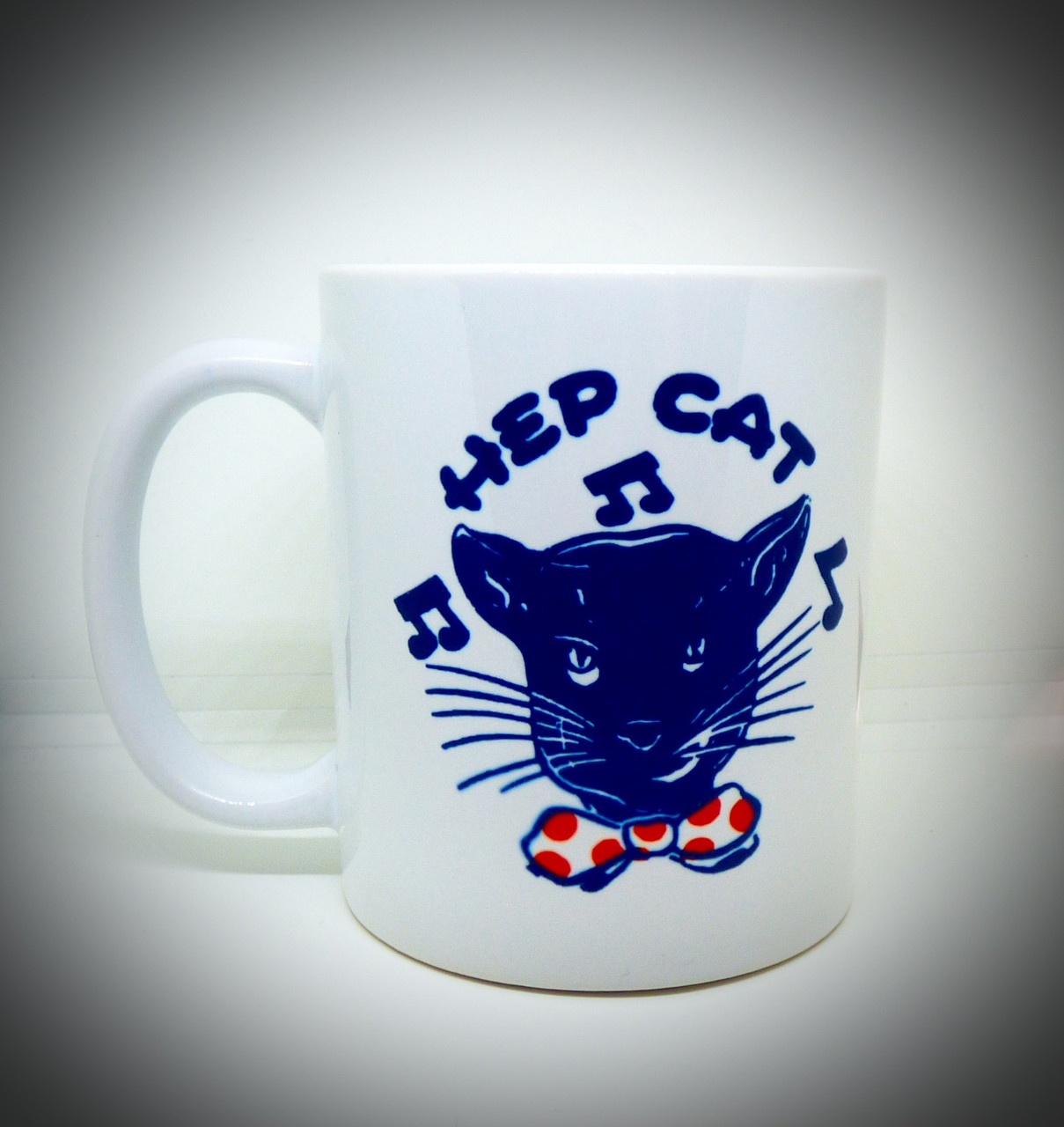 Vintage 1950s Hep Cat / Music / Bow Tie / Beatnik / Jazz - Coffee / Tea /  Beverage Mug