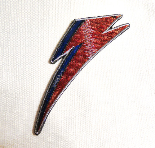 David Bowie / Ziggy Stardust / Aladdin Sane - Bolt Embroidered Patch 