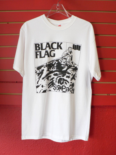 00s y2k black flag six pack Tシャツ Black Flag Six Pack Single Cover Pack White T-Shirt