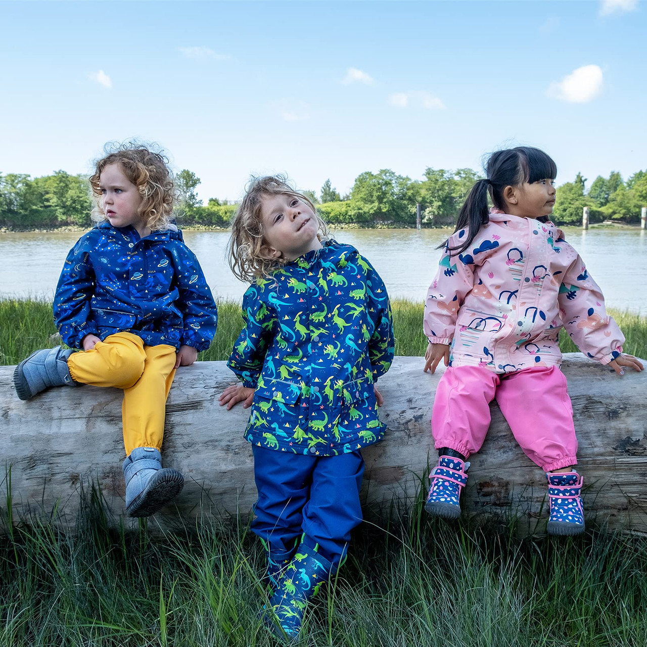 Kids Fleece Lined Rain Jackets, Dreamscape Waterproof