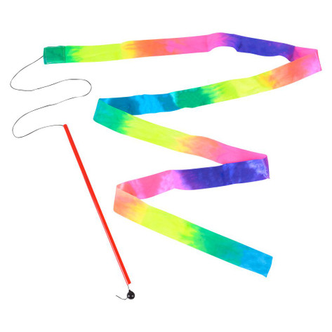 11.75" Rainbow Ribbon Wand