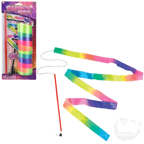 11.75" Rainbow Ribbon Wand