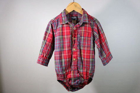 18M Oshkosh Flannel Onesie