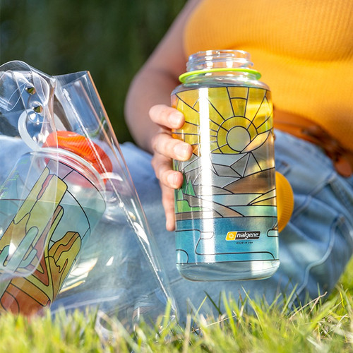 32 Oz. Wide Mouth Stained Glass - River