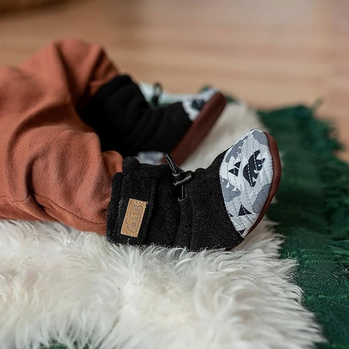 Stay-Put Cozy Booties - Bear