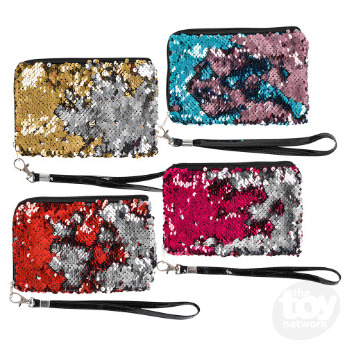 Flip Sequin Wristlet 6.5" x 4.5"