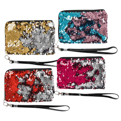 Flip Sequin Wristlet 6.5" x 4.5"