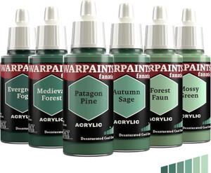The Army Painter - Flexible Triad Desaturated Cool Greens - 6 x Warpaint Fanatic 18ml