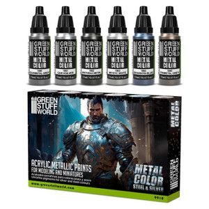 Green Stuff World - 9910 - Metallic Paints Set - Silver Green Stuff World - 9910 - Metallic Paints Set - Silver