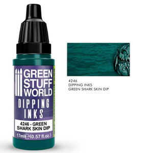 Green Stuff World - 4246 - Dipping ink (Speed Contrast Paint) 17ml - Green Shark Skin