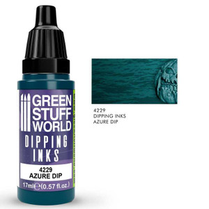 Green Stuff World - 4229 - Dipping ink (Speed Contrast Paint) 17ml - Azure