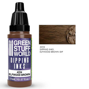 Green Stuff World - 4224 - Dipping ink (Speed Contrast Paint) 17ml - Elfwood Brown Green Stuff World - 4224 - Dipping ink (Speed Contrast Paint) 17ml - Elfwood Brown