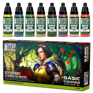 Green Stuff World - 10120 - Paint Set - Basics 01 Green Stuff World - 10120 - Paint Set - Basics 01