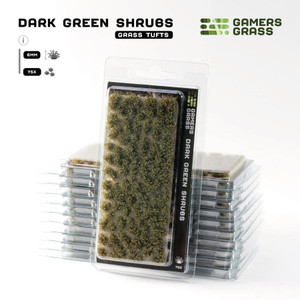 Gamers Grass Dark Green Shrubs - Grass Tufts (Wargame / Model Basing)