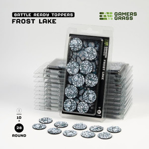 Gamers Grass Battle Ready Toppers Frost Lake - Round 28mm (x10) Model Basing