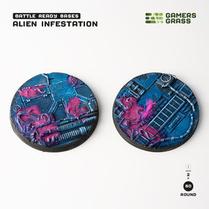 Gamers Grass Alien Infestation Bases, Battle Ready - Round 60mm (x2) Gamers Grass Alien Infestation Bases, Battle Ready - Round 60mm (x2)