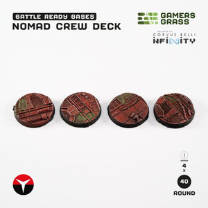 Gamers Grass Nomad Crew Deck Bases, Battle Ready - Round 40mm (4x) Gamers Grass Nomad Crew Deck Bases, Battle Ready - Round 40mm (4x)