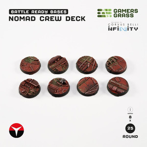 Gamers Grass Nomad Crew Deck Bases, Battle Ready - Round 25mm (8x) Gamers Grass Nomad Crew Deck Bases, Battle Ready - Round 25mm (8x)