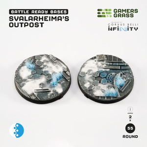 Gamers Grass Svalarheimas Outpost Bases, Battle Ready - Round 55mm (2x) Gamers Grass Svalarheimas Outpost Bases, Battle Ready - Round 55mm (2x)