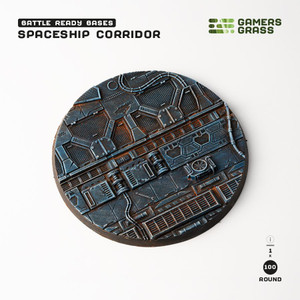 Gamers Grass Spaceship Corridor Bases, Battle Ready - Round 100mm (x1)