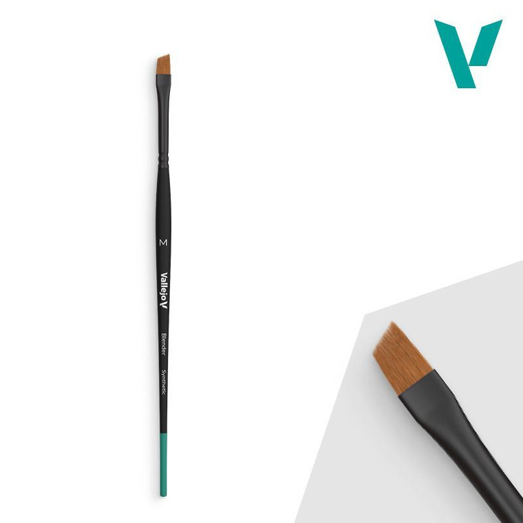 AV Vallejo Blender - Flat Angled Synthetic Brush (Medium)