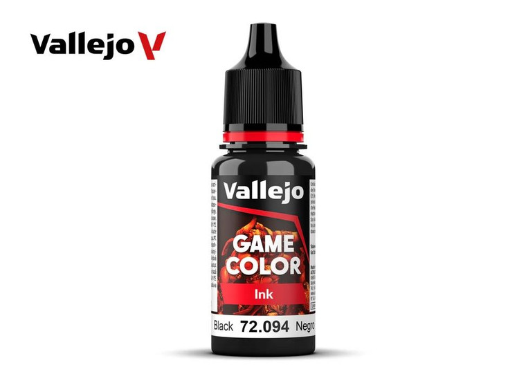 AV Vallejo Game Color 18ml - Game Ink - Black