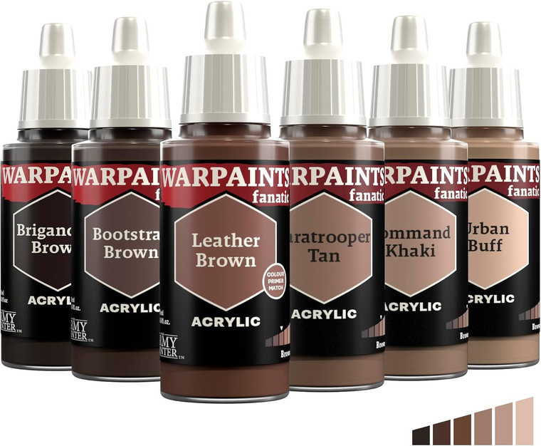 The Army Painter - Flexible Triad Browns - 6 x Warpaint Fanatic 18ml