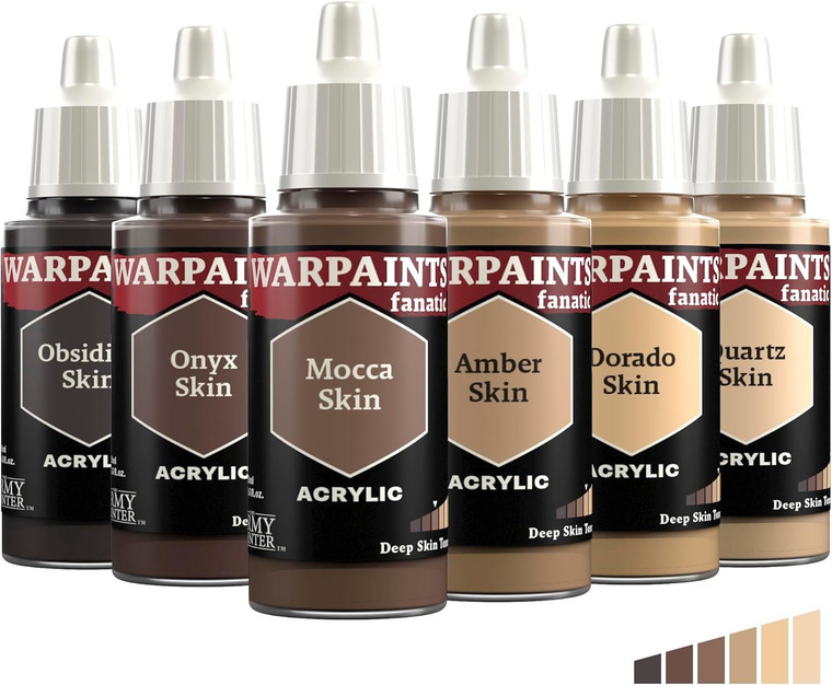 The Army Painter - Flexible Triad Deep Skin Tones - 6 x Warpaint Fanatic 18ml