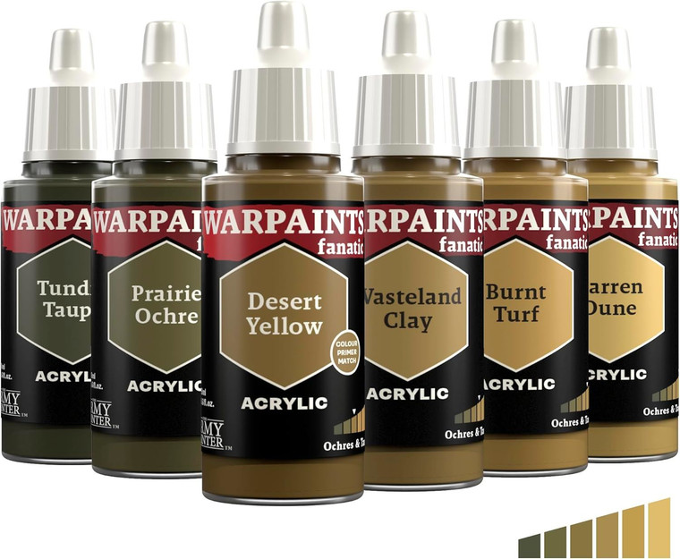 The Army Painter - Flexible Triad Ochres & Tans - 6 x Warpaint Fanatic 18ml