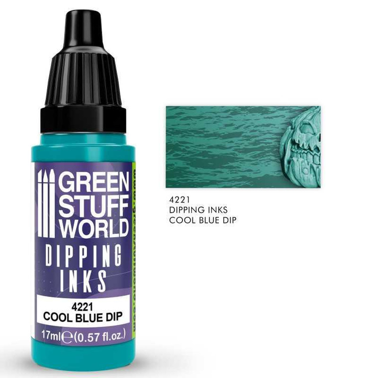 Green Stuff World - 4221 - Dipping ink (Speed Contrast Paint) 17ml - Cool Blue