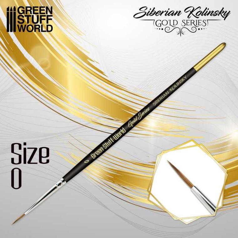 Green Stuff World - 2357 - GOLD SERIES Siberian Kolinsky Brush - Size 0