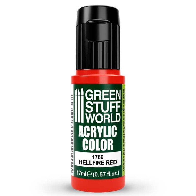Green Stuff World Acrylic Colour Hellfire Red 17ml