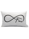 Infinity Name Personalised Cushion with Black print