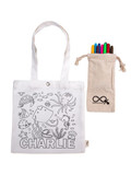 Under the Sea Personalised Colouring Canvas Tote Bag with Markers