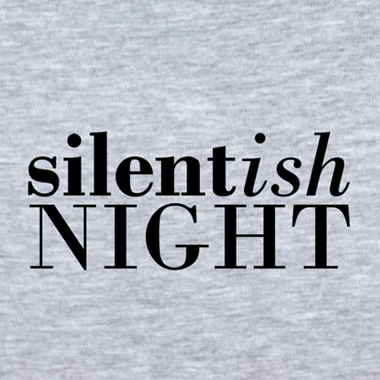 Close up of Silentish Night T-shirt