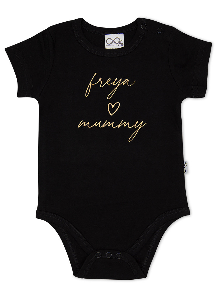 Love Personalised Onesie in Black