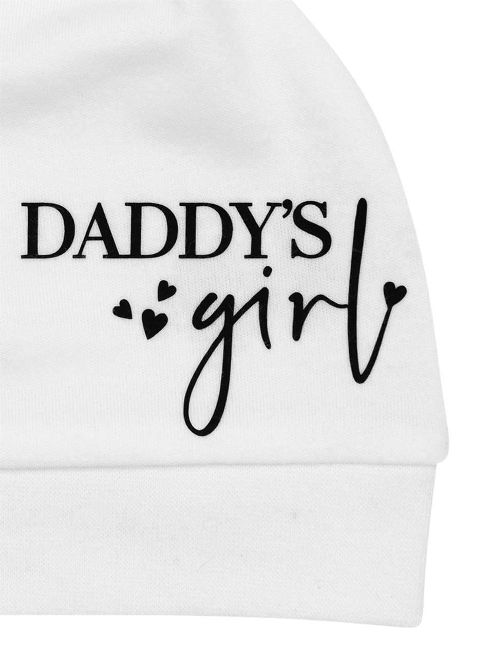 Close up of Daddy's Girl Baby Beanie