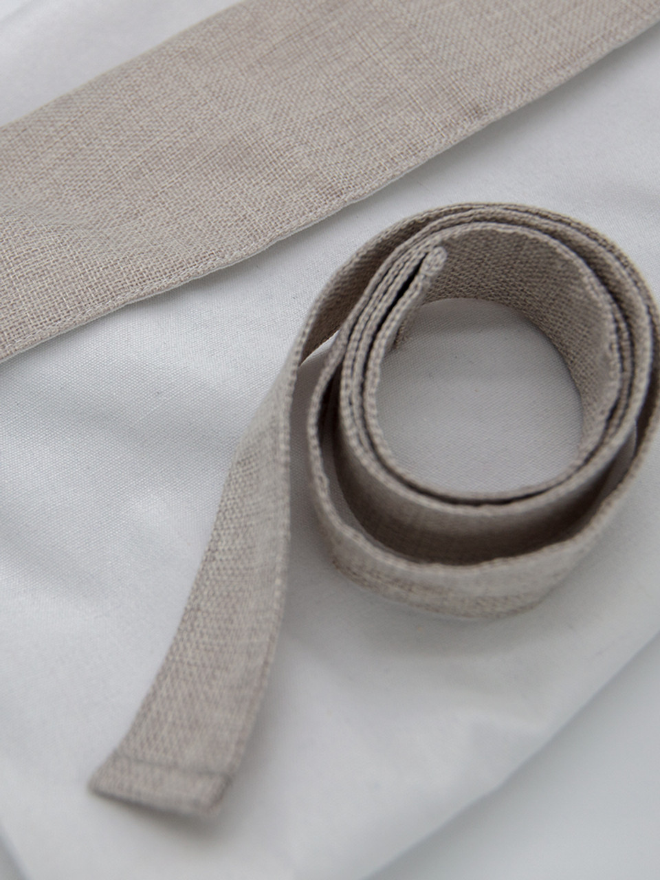 Close up  of linen ribbon