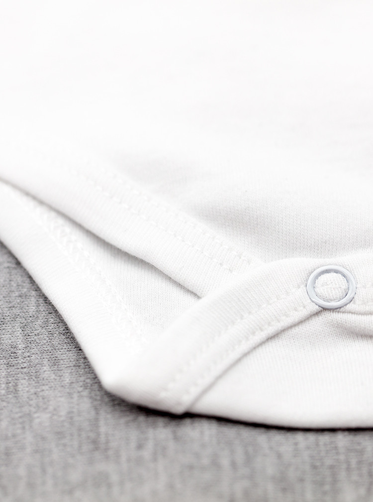 Close up shot of the onesie stitching