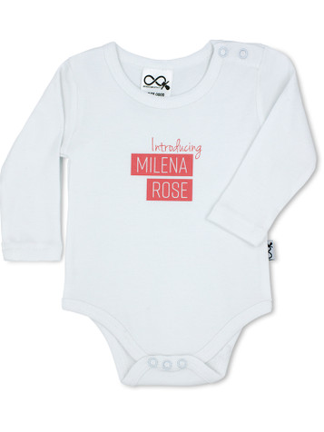 Introducing Personalised Onesie/T-shirt with Hibiscus print Introducing Personalised Onesie/T-shirt with Hibiscus print