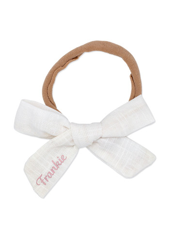 Pretty Script Personalised Bow Headband Pretty Script Personalised Bow Headband