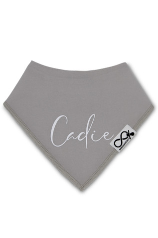 Modern Cursive Personalised Baby Bib with White print