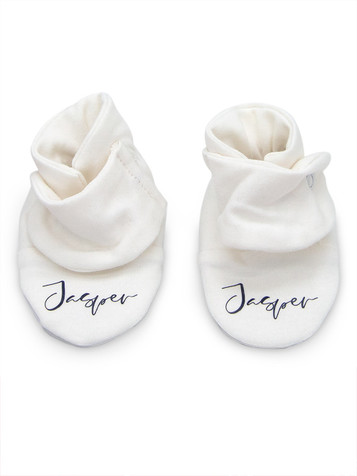Modern Cursive Personalised Baby Booties
