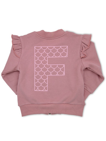 Back view of Mermaid Scales Letter Personalised Jacket