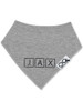 Scrabble Tile Personalised Bib in Heather Grey with Black print