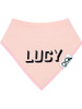 3D Personalised Bib in Light Pink with Glitter Black print